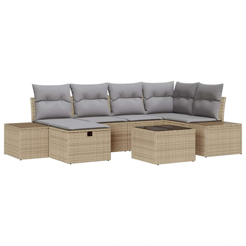 Zestaw Sof z poduszką 6 pcs polirattan