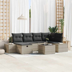 Zestaw Sof z poduszką 6 pcs polirattan