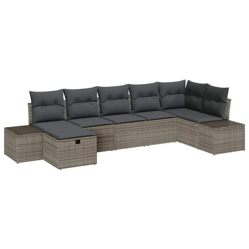 Zestaw Sof z poduszką 7 pcs polirattan