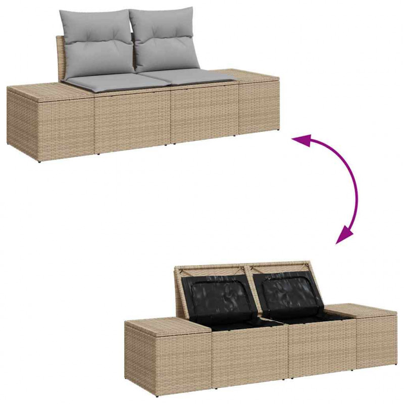 Zestaw Sof z poduszką 7 pcs polirattan