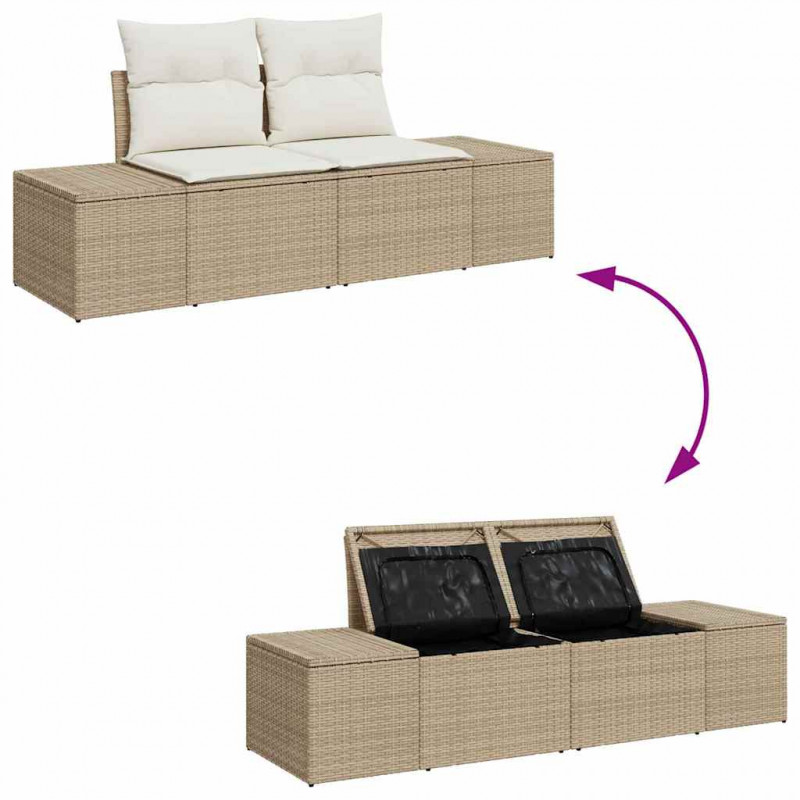 Zestaw Sof z poduszką 7 pcs polirattan