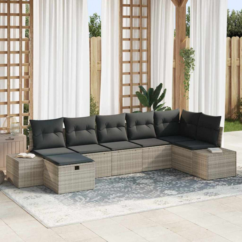 Zestaw Sof z poduszką 8 pcs polirattan