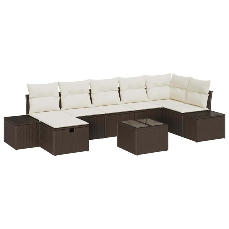 Zestaw Sof z poduszką 8 pcs polirattan