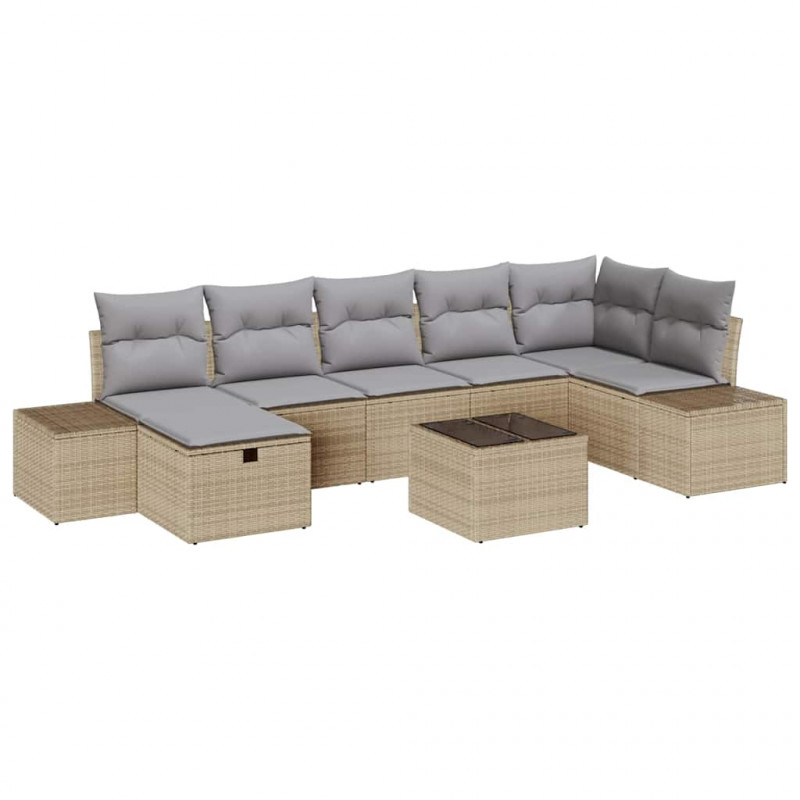 Zestaw Sof z poduszką 7 pcs polirattan