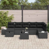 Zestaw Sof z poduszką 8 pcs polirattan