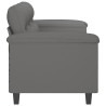 3-osobowa sofa, ciemnoszary, 180 cm, tapicerowana mikrofibrą