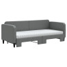 Sofa rozsuwana z materacami, ciemnoszara, 80x200 cm, tkanina