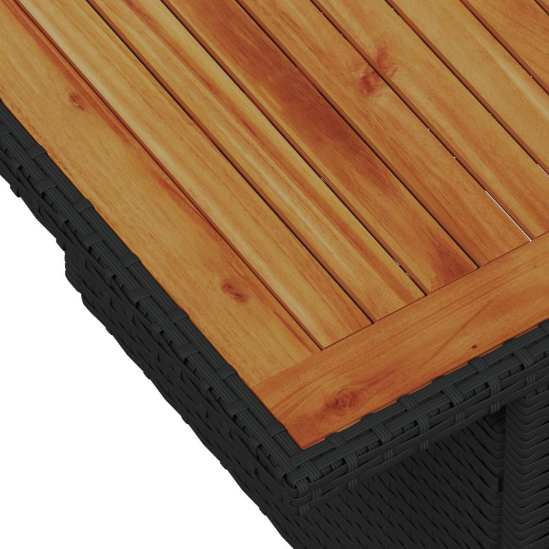 Zestaw Sof na Ogród 6 pcs Czarny polirattan