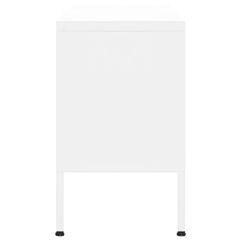 Szafka pod telewizor, biała, 105x35x50 cm, stalowa