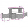 Zestaw Sof na Ogród z poduszką 14 pcs Szary polirattan