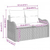 Zestaw Sof na Ogród z poduszką 10 pcs Beżowy polirattan