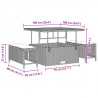 Zestaw Sof na Ogród z poduszką 8 pcs Beżowy polirattan