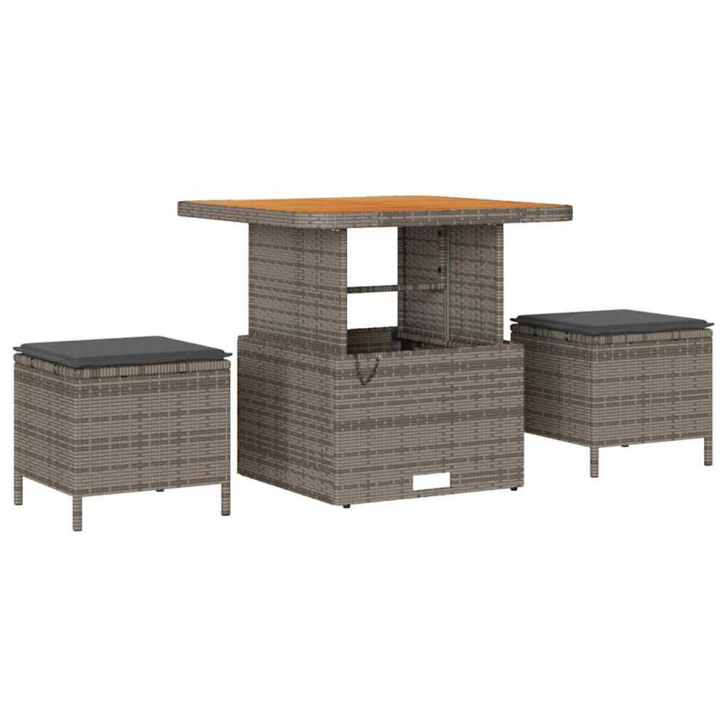 Zestaw Sof na Ogród z poduszką 8 pcs Szary