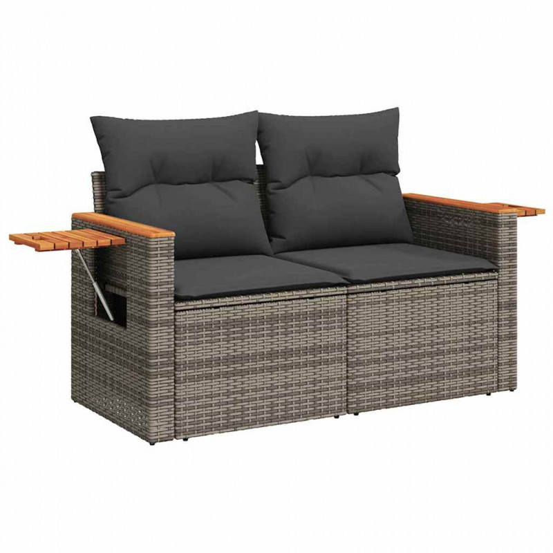Zestaw Sof na Ogród z poduszką 8 pcs Szary