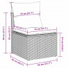 Zestaw Sof na Ogród z poduszką 9 pcs Szary