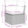 Zestaw Sof na Ogród 9 pcs Czarny polirattan