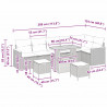 Zestaw Sof na Ogród 9 pcs Czarny polirattan
