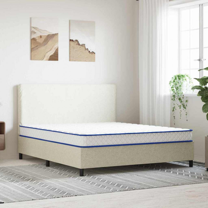 Materac Biały 200 x 180 x 17 cm Pianka PU