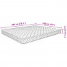 Materac Biały 200 x 180 x 17 cm Pianka PU