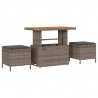 Zestaw Sof na Ogród z poduszką z przechowywaniem 9 pcs Szary