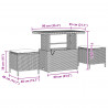 Zestaw Sof na Ogród z poduszką 9 pcs Czarny Rattan poli
