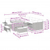 Zestaw Sof na Ogród z poduszką 13 pcs Czarny polirattan