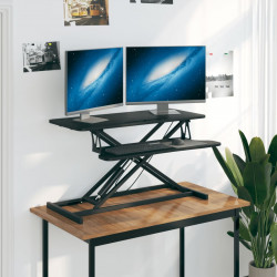Regulowane biurko, 90x40x(13-50) cm, stal i płyta