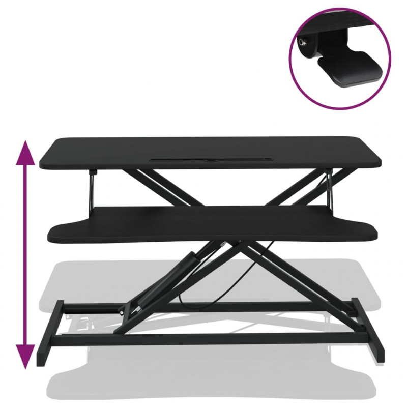 Regulowane biurko, 90x40x(13-50) cm, stal i płyta