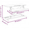 Regulowane biurko, 90x40x(13-50) cm, stal i płyta