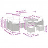 Zestaw Sof na Ogród z poduszką 10 pcs Czarny Polirattan