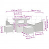 Zestaw Sof na Ogród z poduszką 8 pcs Czarny Polirattan