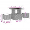 Zestaw Sof na Ogród z poduszką 10 pcs Czarny polirattan