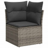 Zestaw Sof na Ogród z poduszką 11 pcs Szary Polirattan
