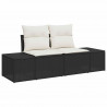 Zestaw Sof na Ogród z poduszką 9 pcs Czarny Polirattan