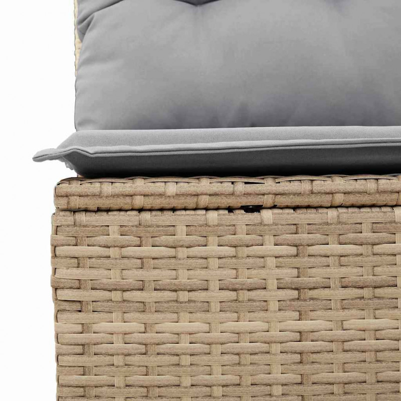 Zestaw Sof na Ogród z poduszką 9 pcs Beżowy Polirattan