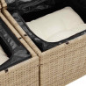 Zestaw Sof na Ogród z poduszką 12 pcs Beżowy i kremowy