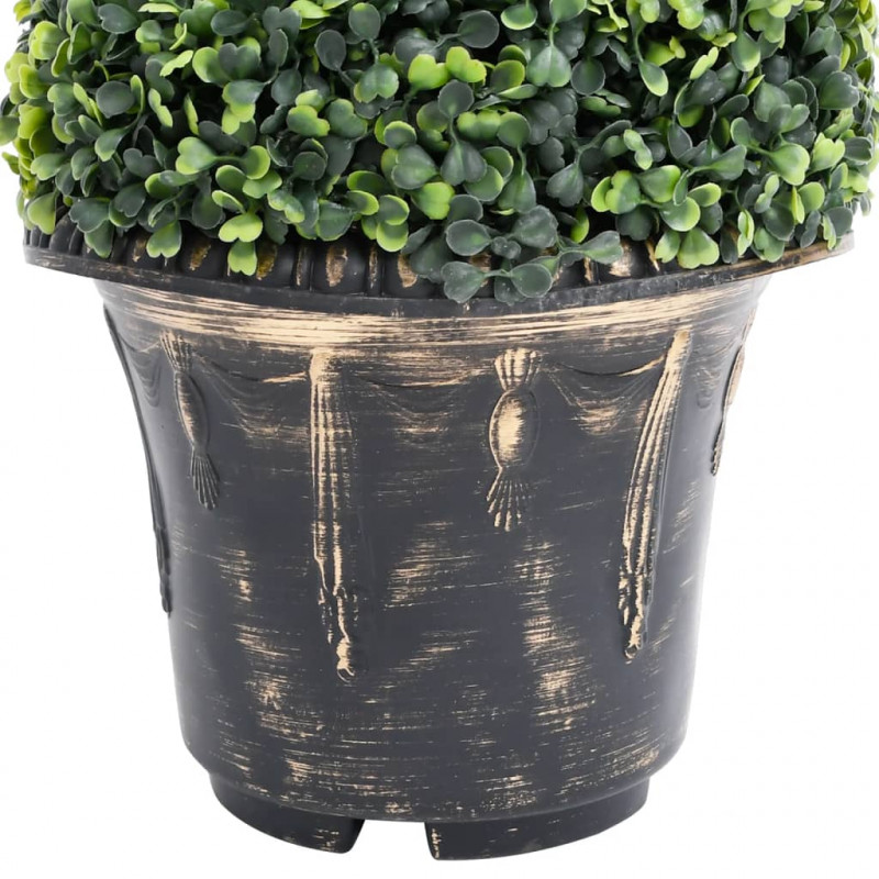 Spirala ze sztucznego bukszpanu, z doniczką, zielona, 89 cm