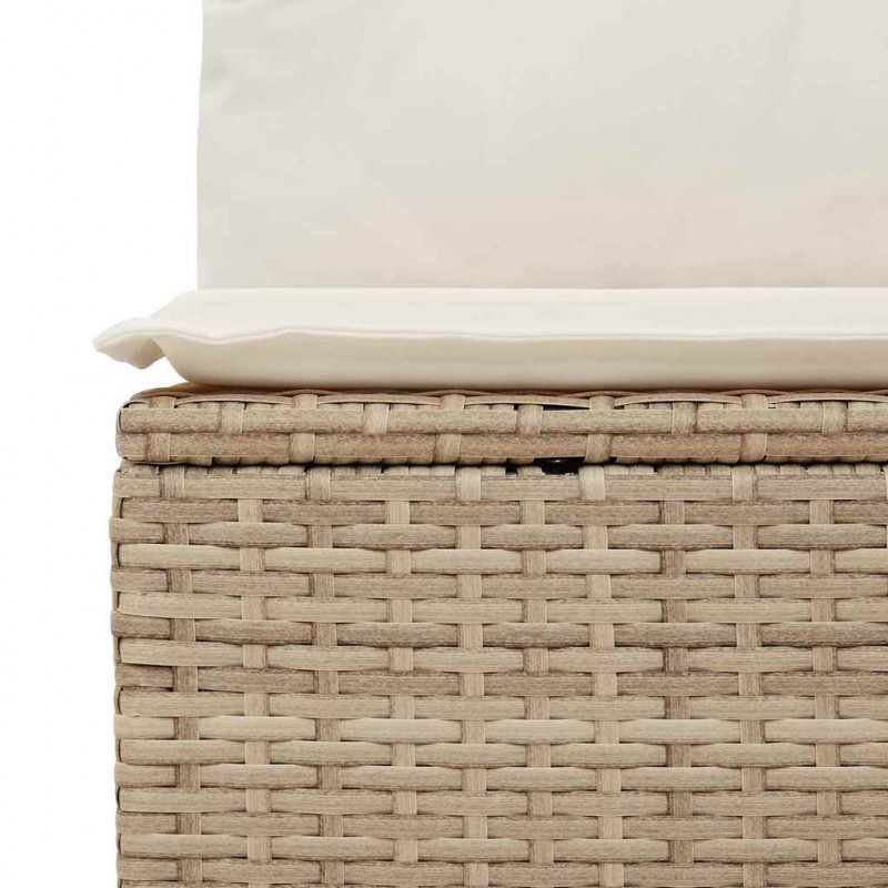 Zestaw Sof na Ogród 17 pcs Beżowy i kremowy polirattan