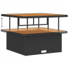 Zestaw Sof na Ogród 12 pcs Czarny i kremowy polirattan