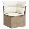 Zestaw Sof na Ogród 11 pcs Beżowy i kremowy polirattan