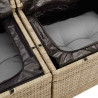 Zestaw Sof na Ogród z poduszką 9 pcs Beżowy Polirattan