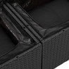 Zestaw Sof na Ogród z poduszką 9 pcs Czarny polirattan