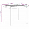 Zestaw do jadalni w ogrodzie 3 pcs Czarny Lite Drewno Akacji