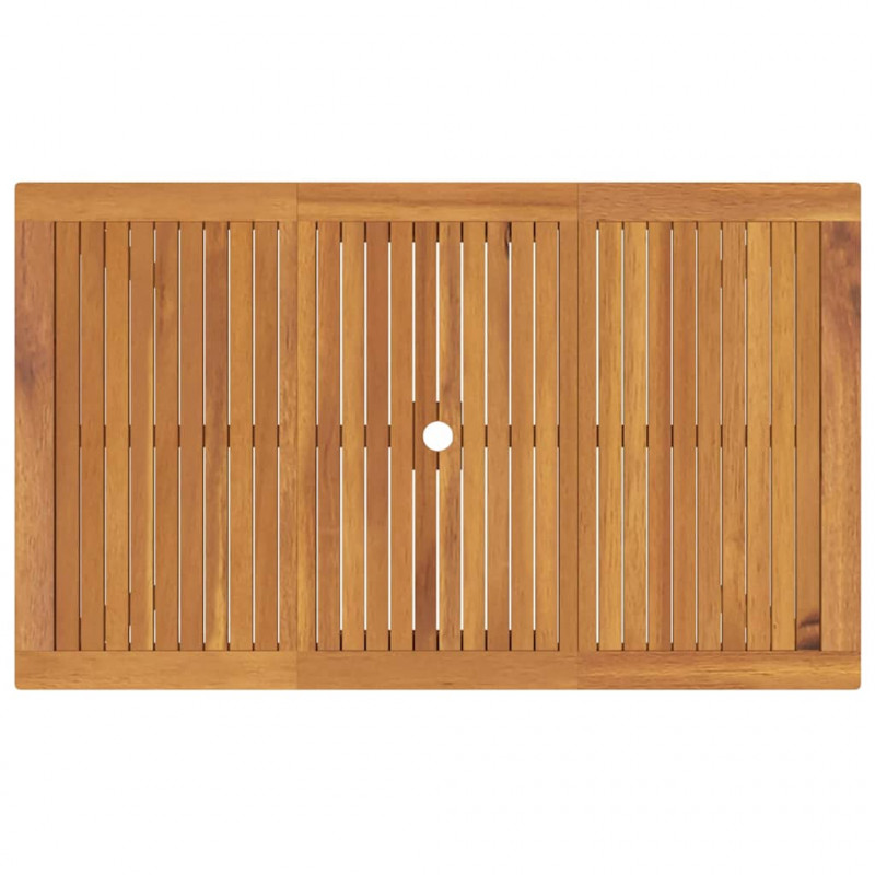 Zestaw do jadalni w ogrodzie 5 pcs Beżowy Lite Drewno Akacji