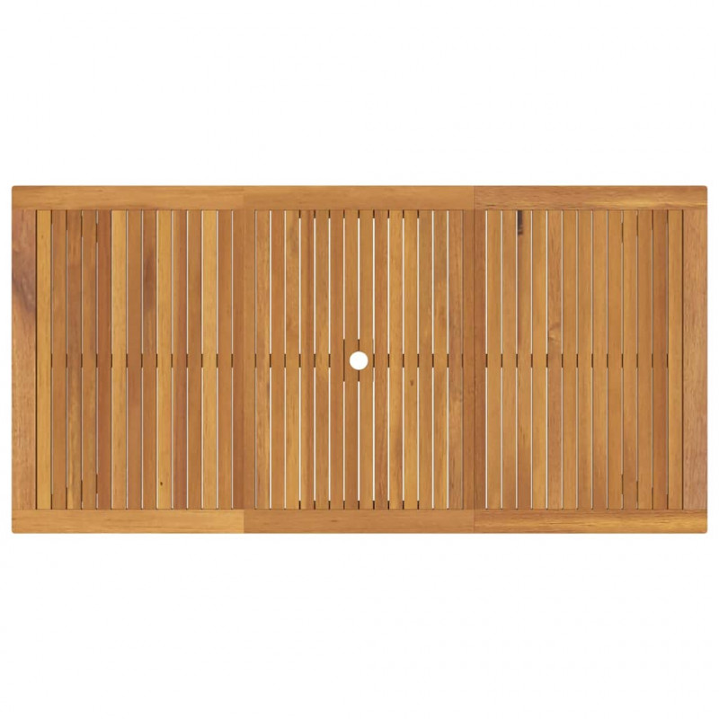 Zestaw do jadalni w ogrodzie 9 pcs Czarny Lite Drewno Akacji
