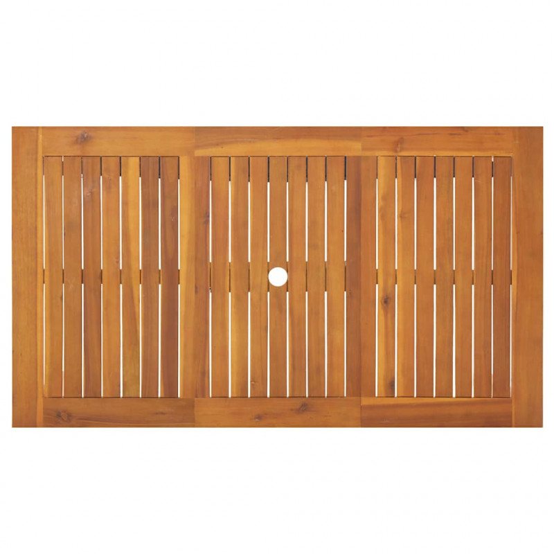 Zestaw do jadalni w ogrodzie 7 pcs Beżowy Lite Drewno Akacji