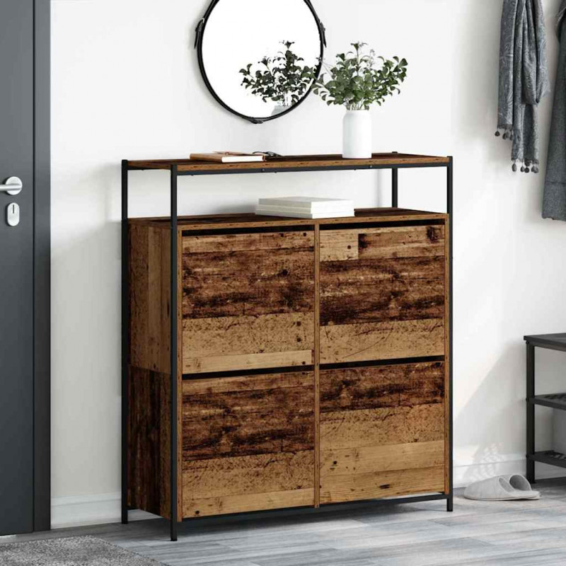 Szafka na buty z półką Stare drewno 100 x 34 x 112 cm