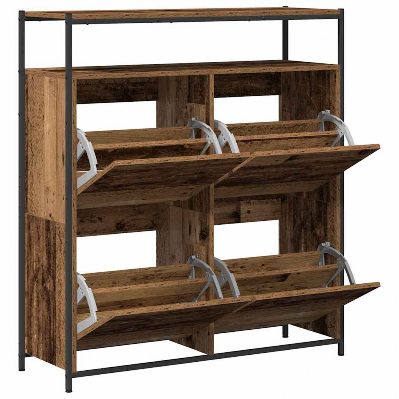 Szafka na buty z półką Stare drewno 100 x 34 x 112 cm