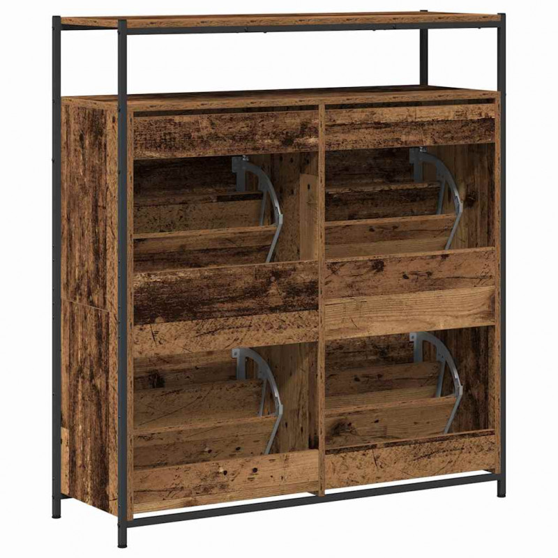 Szafka na buty z półką Stare drewno 100 x 34 x 112 cm