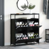 Szafka na buty z półką z drzwiami Czarny Dąb 100 x 34 x 112 cm